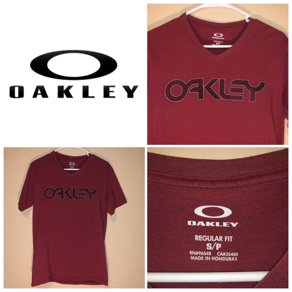 OAKLEY V-neck T-Shirt NWOT - Picture 1 of 5